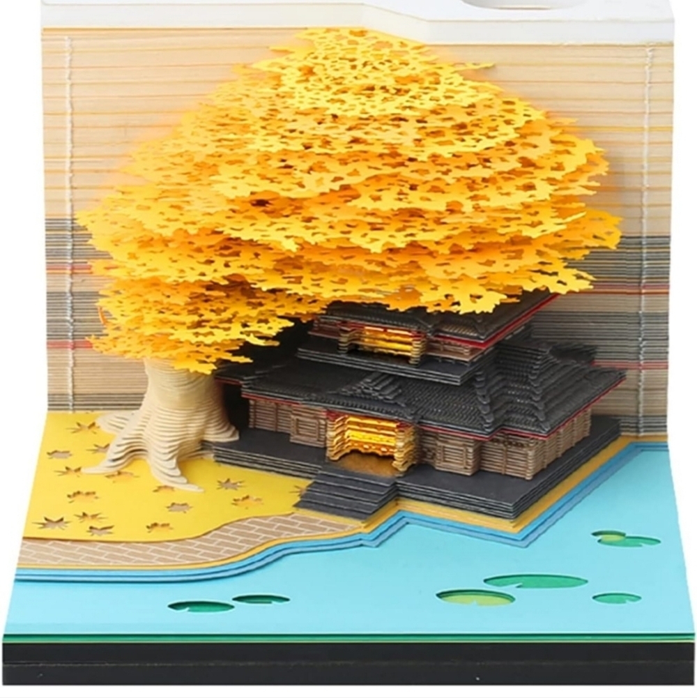 3D Memo Pad Paper Carving Art 3D Sticky Notes Marriage Tree 8.5 x 8.5 x 7 cm